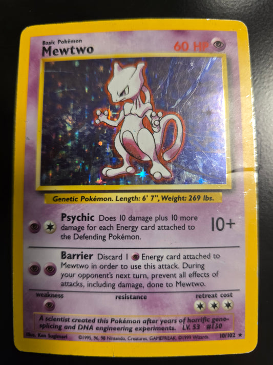 Mewtwo 10/102 Base Set Holofoil HP