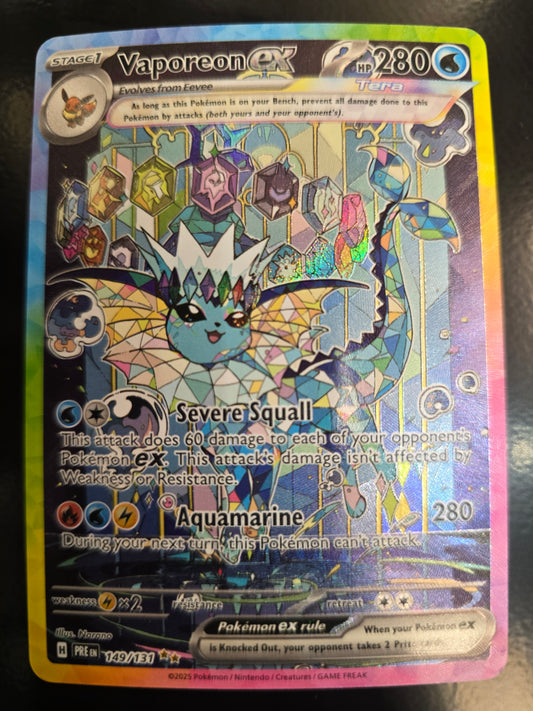 Vaporeon Ex 149/131 Prismatic Evolutions Holofoil NM