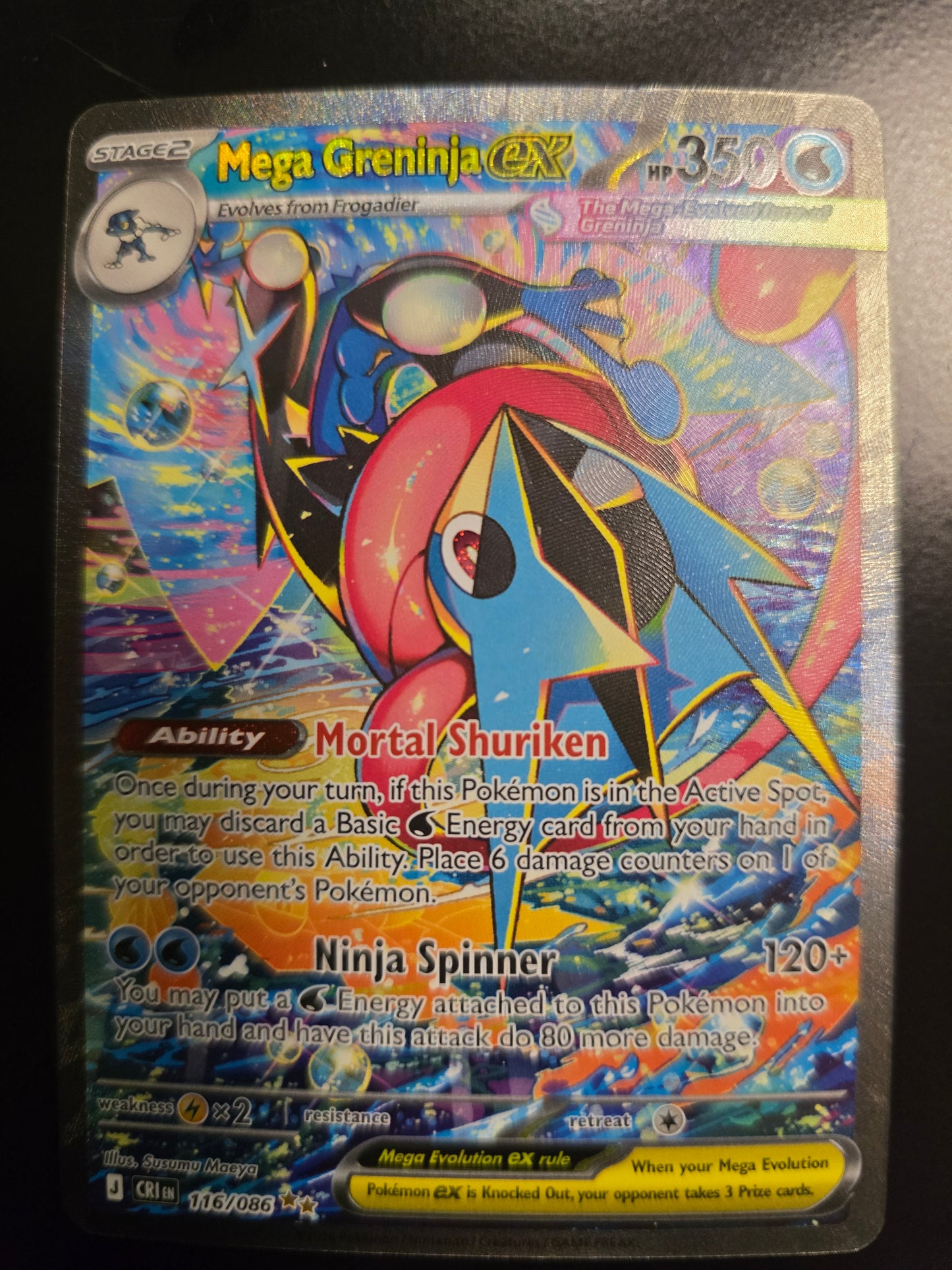 Mega Greninja Ex 116/086 Chaos Rising Holofoil NM