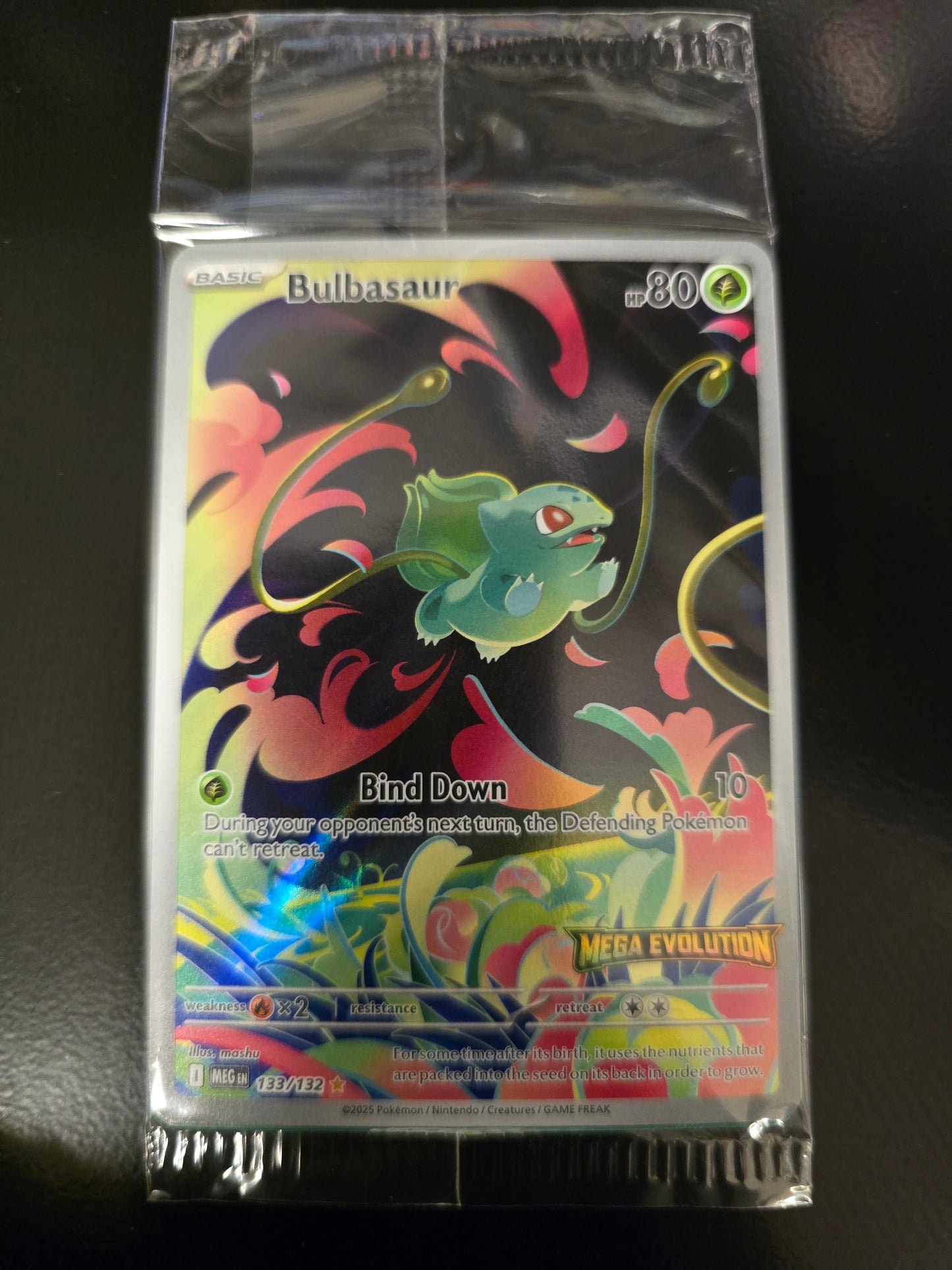 Bulbasaur (Mega Evolution Stamped) 133/132 Misc. Cards & Products Holofoil Sealed