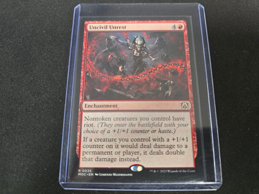 Uncivil Unrest R 0035 Commander: March Of The Machines NM