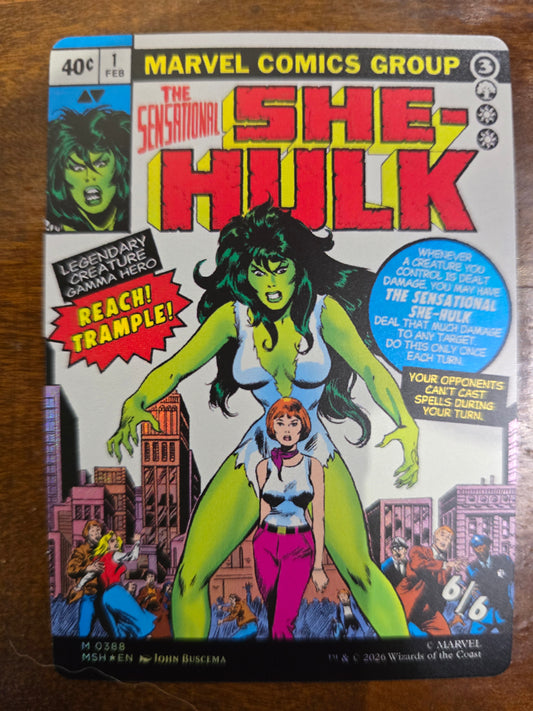 The Sensational She-Hulk M 0388 Marvel SH Borderless Foil NM