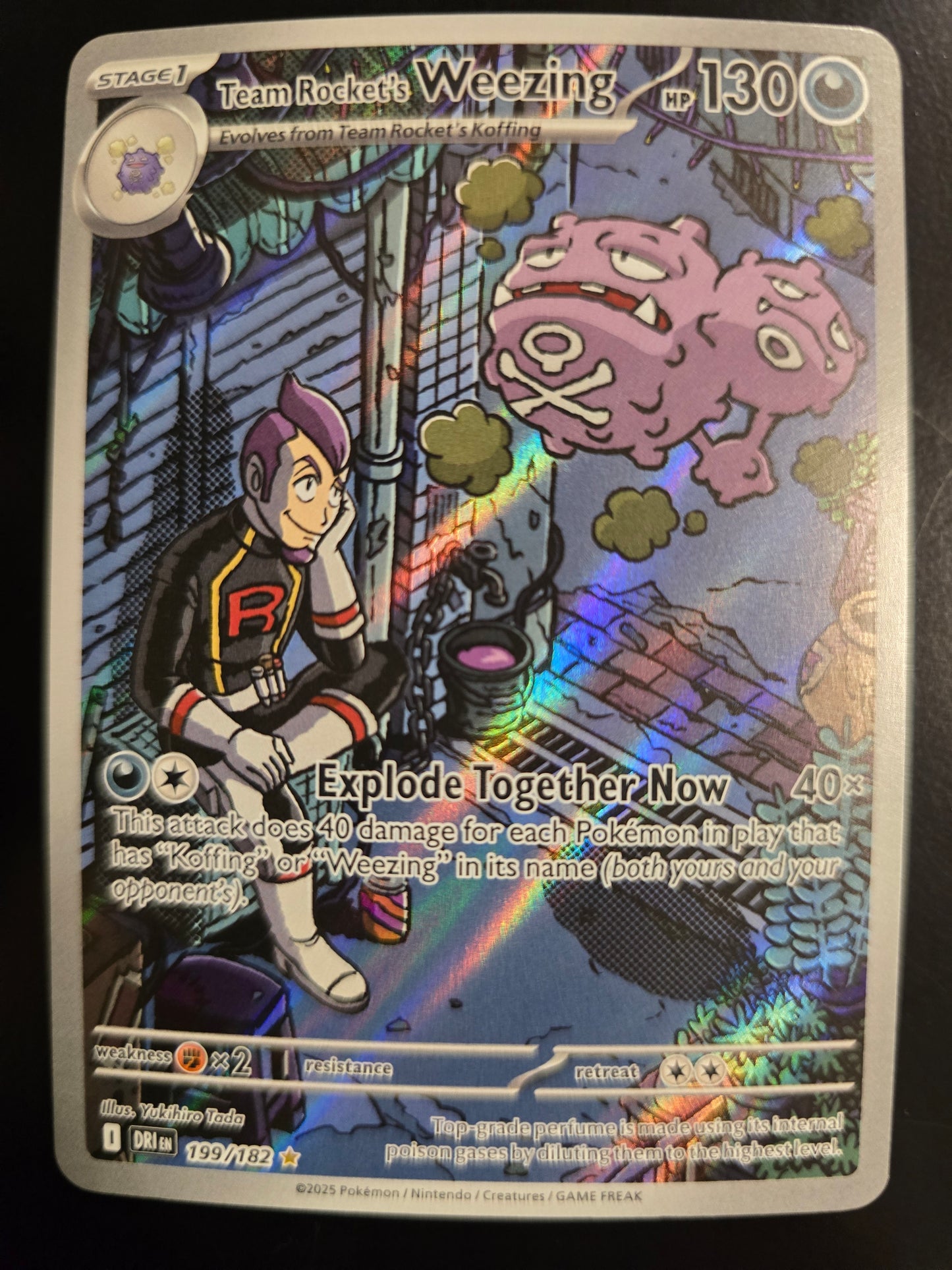Team Rocket's Weezing 199/182 Destined Rivals Holofoil NM