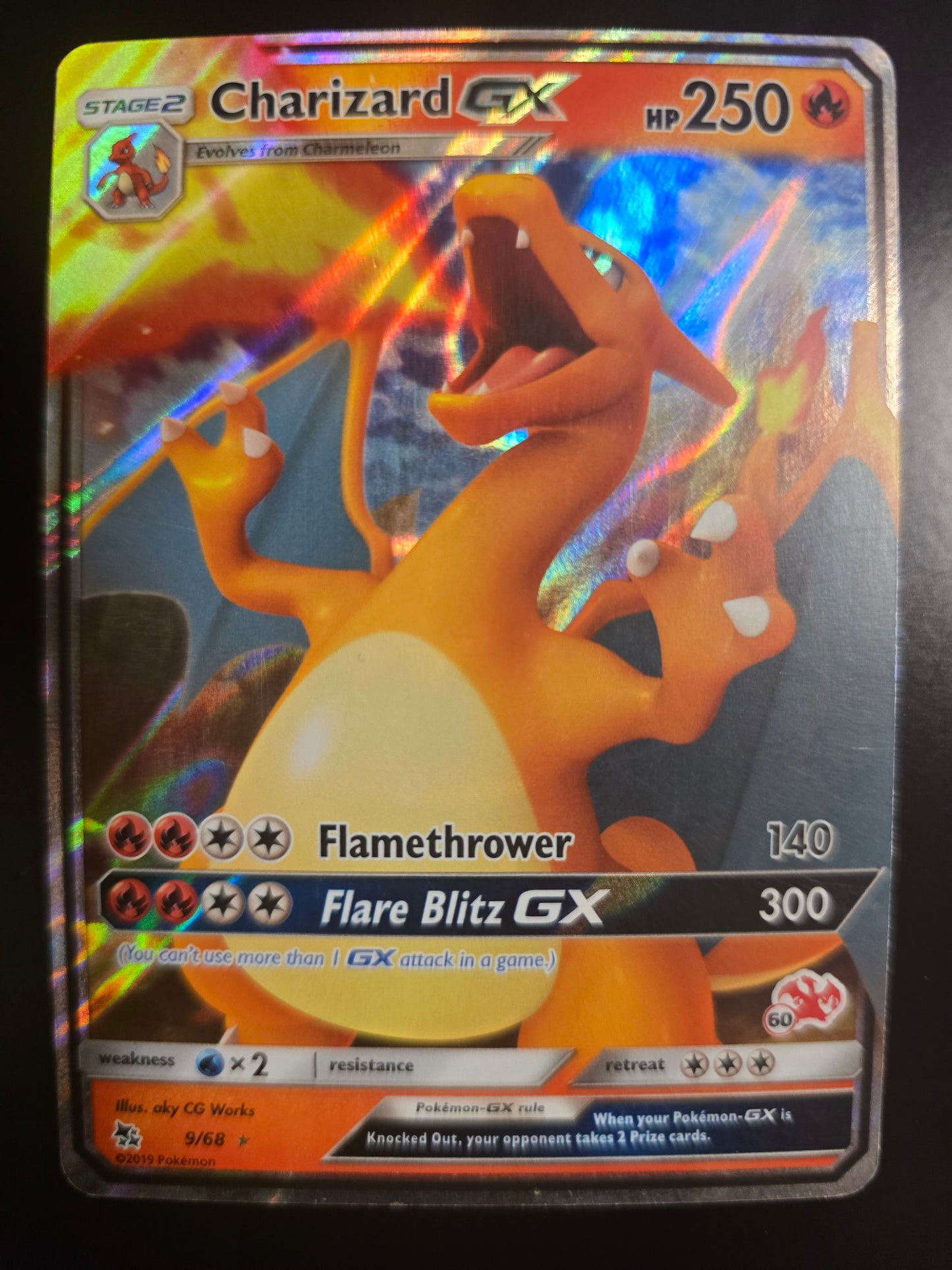 Charizard GX (#60 Charizard Stamped) 9/68 Battle Academy  Holofoil MP