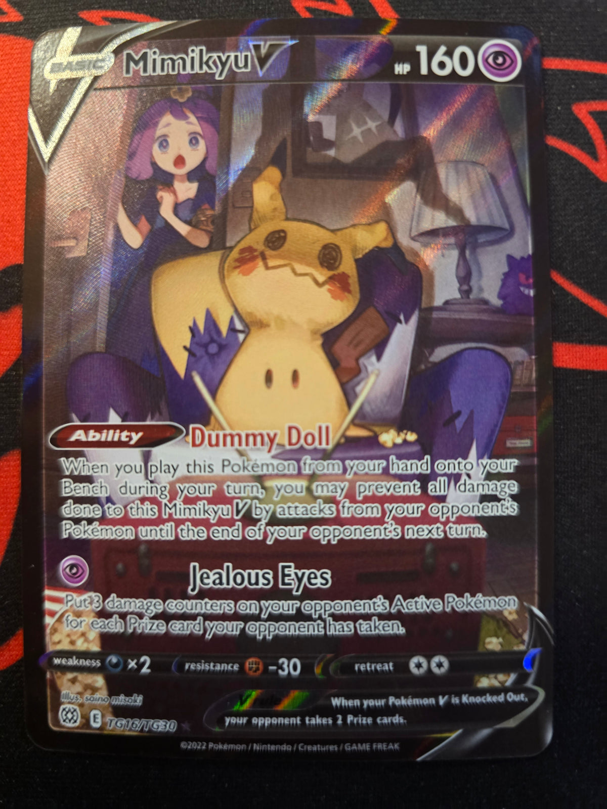 Mimikyu V TG16/TG30 Holofoil LP
