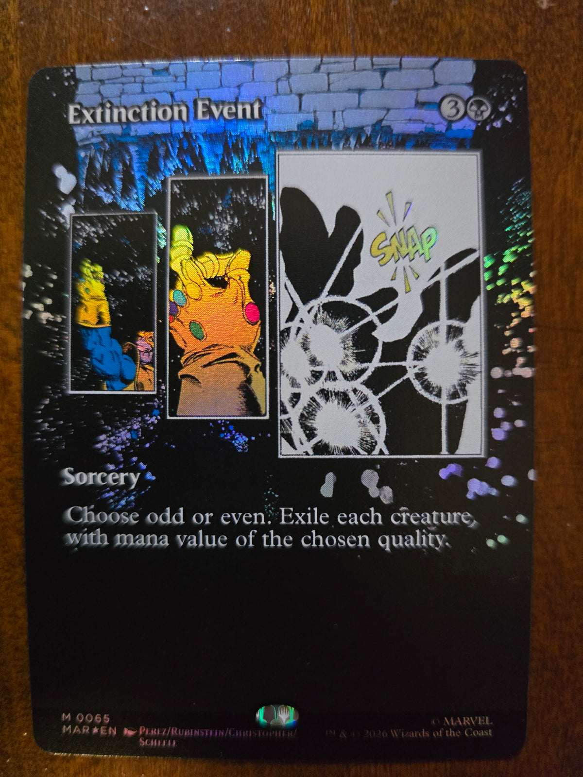 Extinction M 0065 Marvel SH Borderless Foil NM