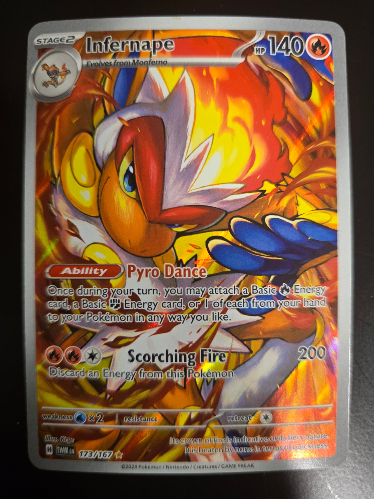 Infernape 173/167 Twilight Masquerade Holofoil NM