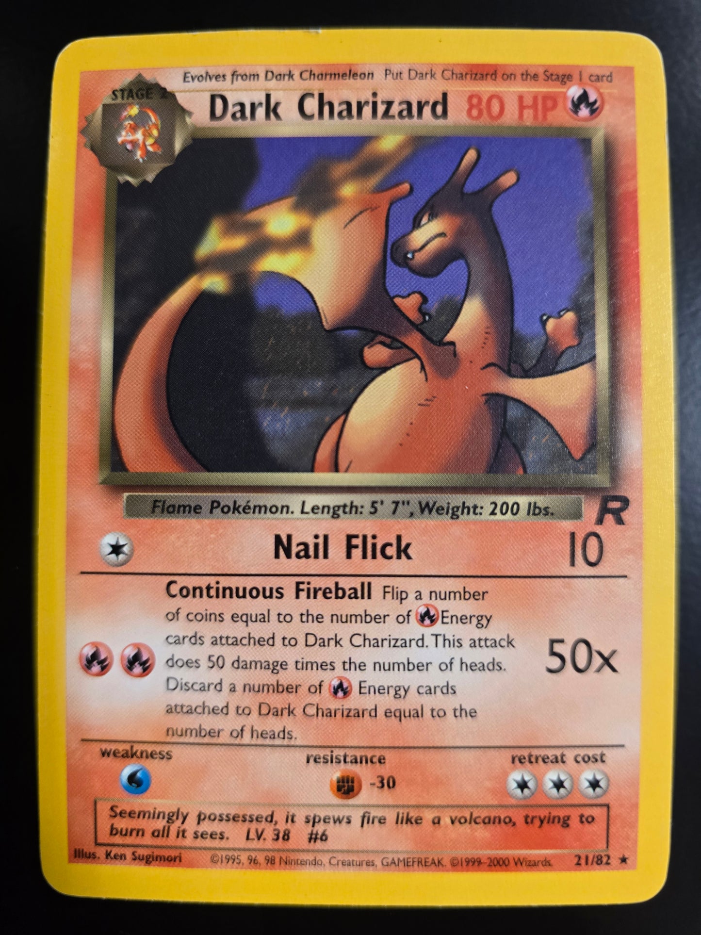 Dark Charizard 21/82 Team Rocket Unlimited Normal MP
