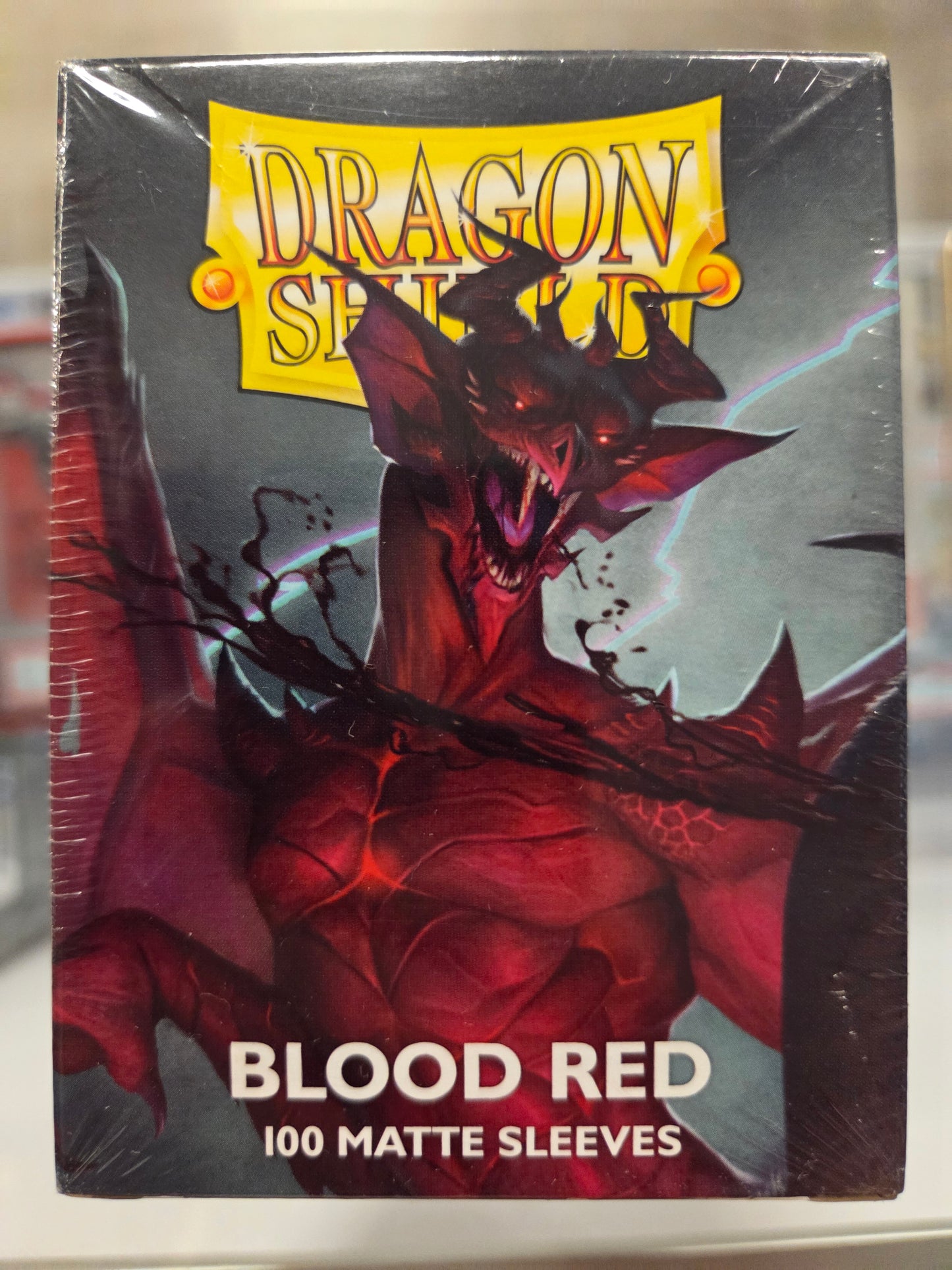 Dragon Shield 100 Card Sleeves. Color Blood Red