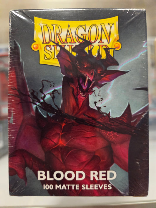 Dragon Shield 100 Card Sleeves. Color Blood Red
