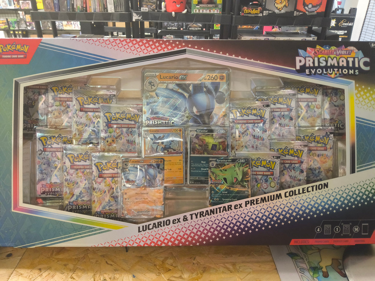 Prismatic Evolutions Lucario Ex & Tyranitar Ex Premium Collection