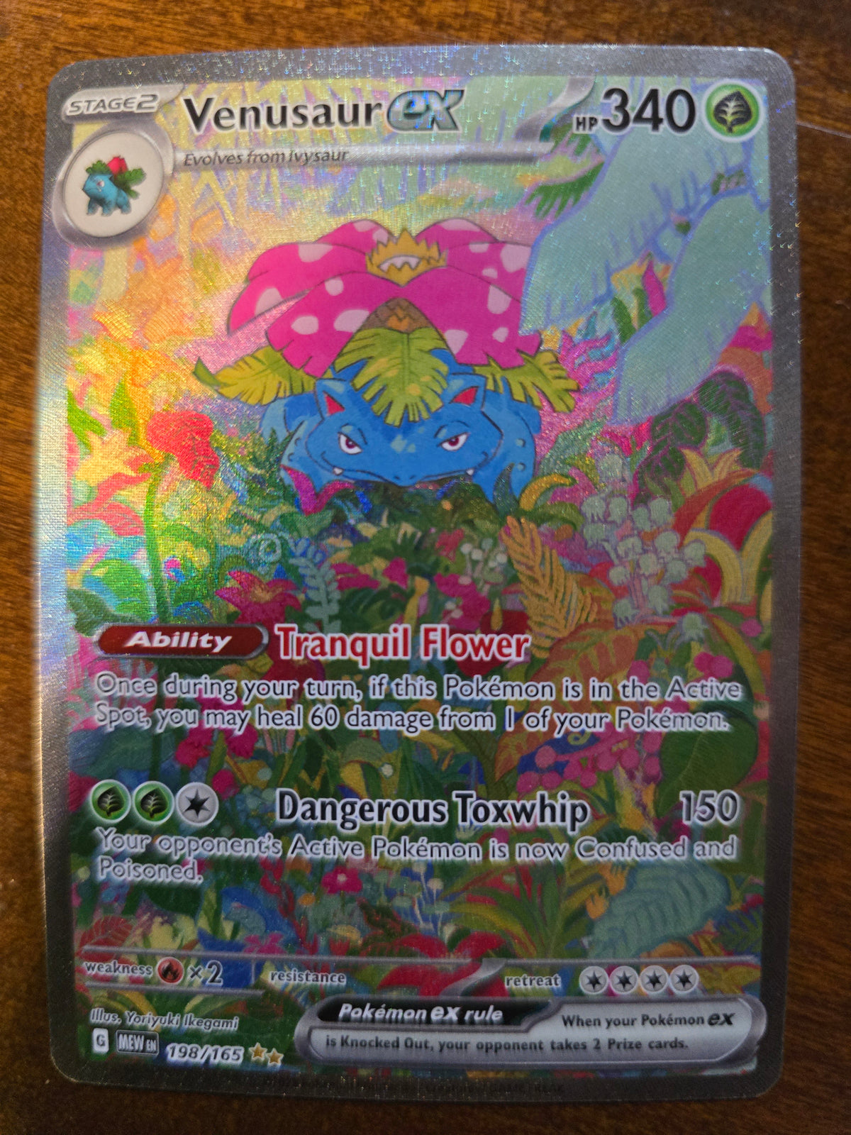 Venusaur Ex 198/165 S&V 151 Holofoil NM