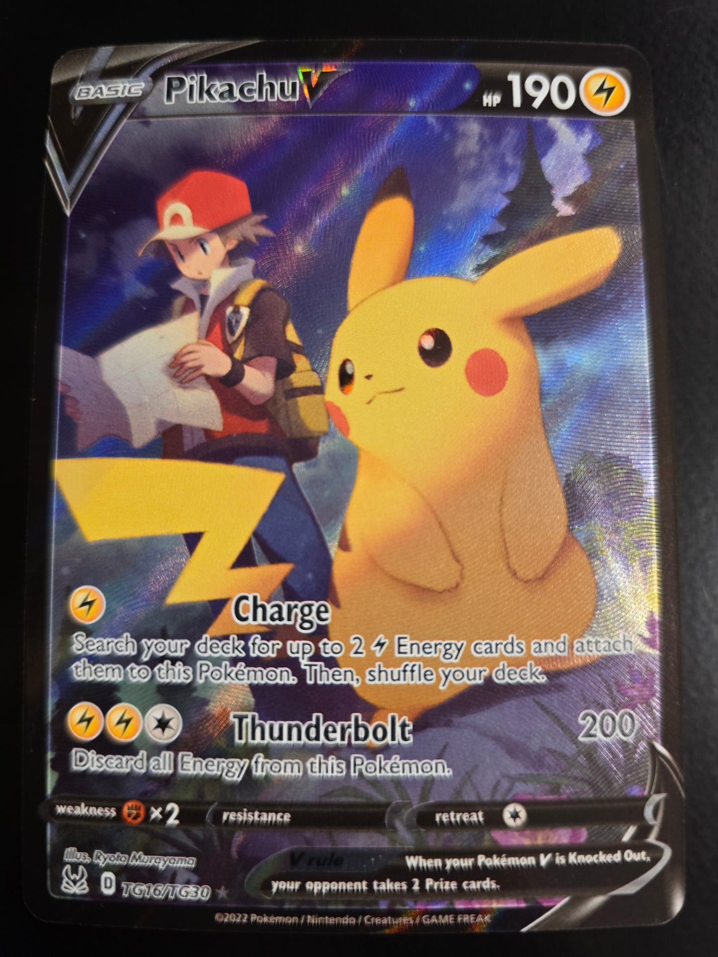 Pikachu V TG16/TG30 Lost Origin Trainer Gallery Holofoil NM