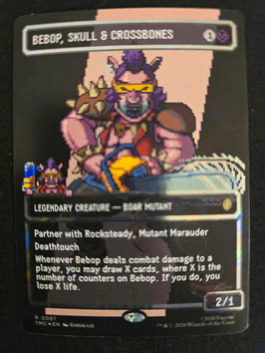 Bebop, Skull & Crossbones R 0087 Commander: TMNT Borderless Surge Foil NM