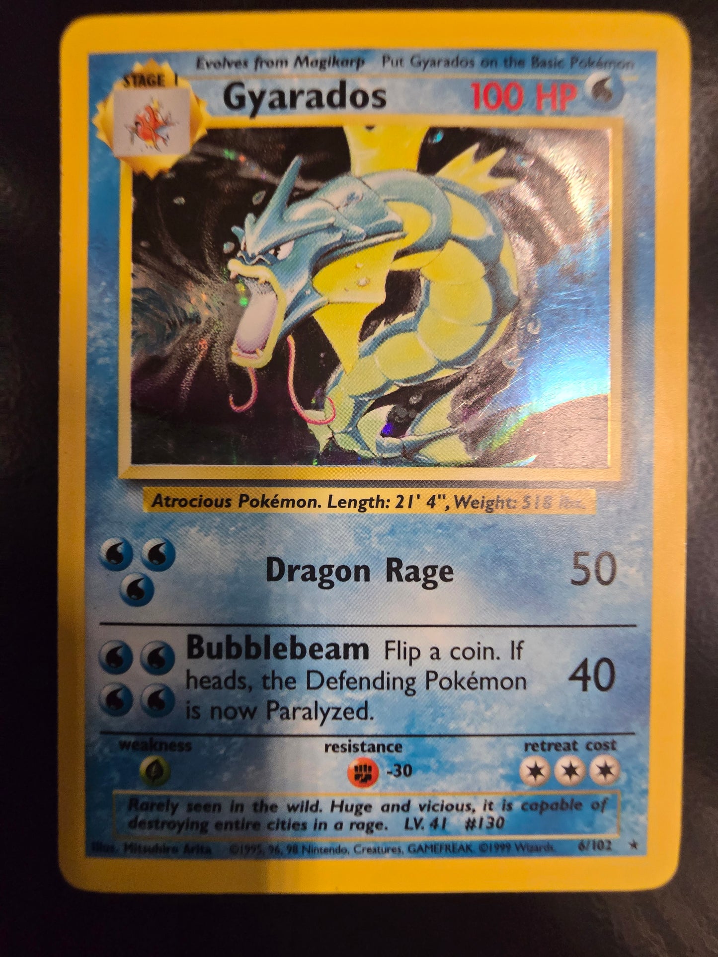 Gyarados 6/102 Base Set Holofoil NM
