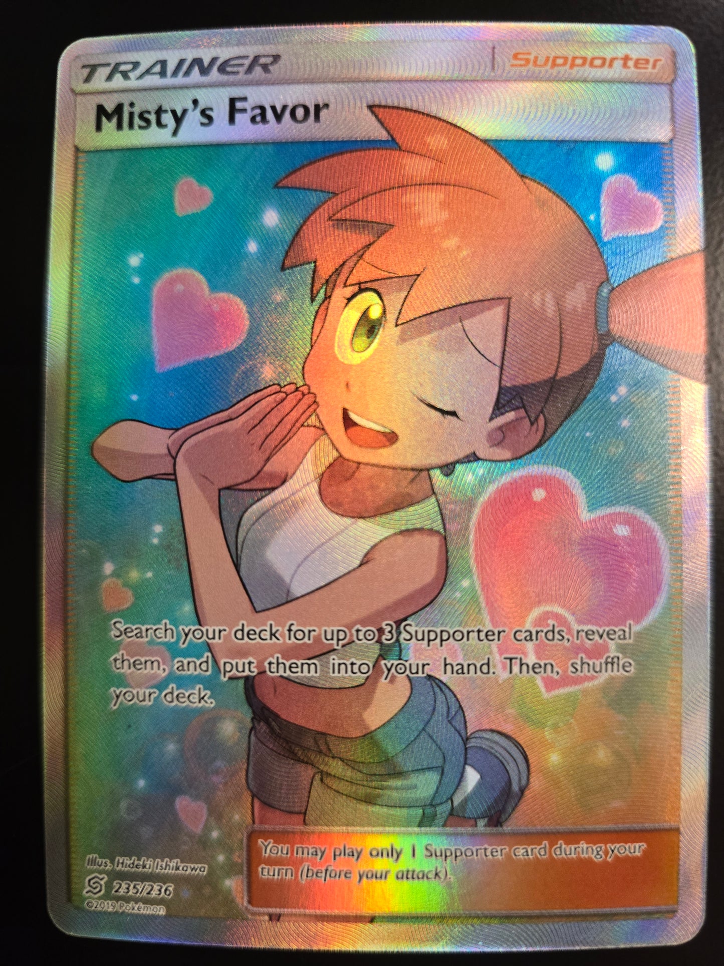 Misty's Favor 235/236 SM Unified Minds Full Art Holofoil NM