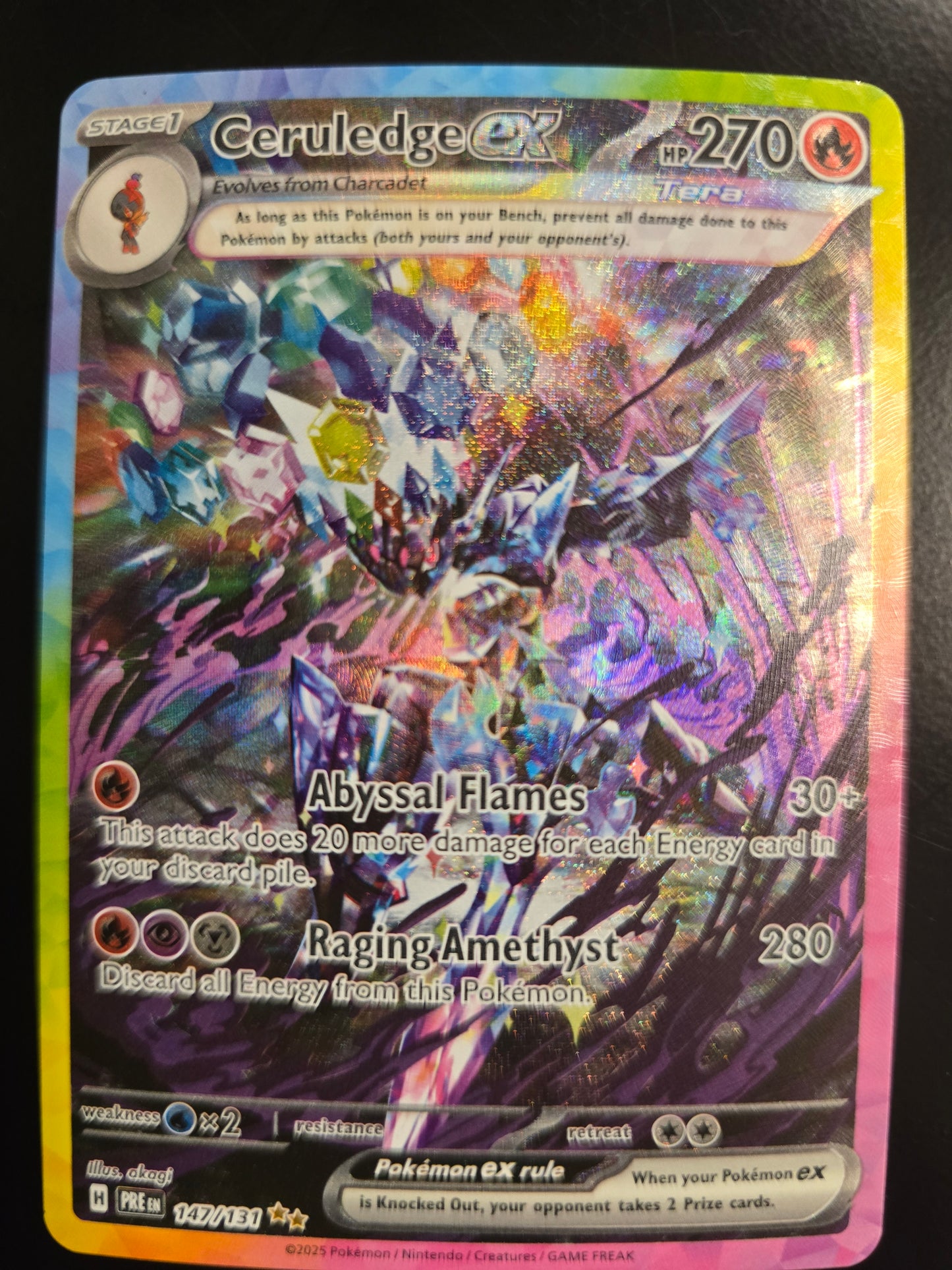 Ceruledge Ex 147/131 SV Prismatic Evolutions Holofoil NM