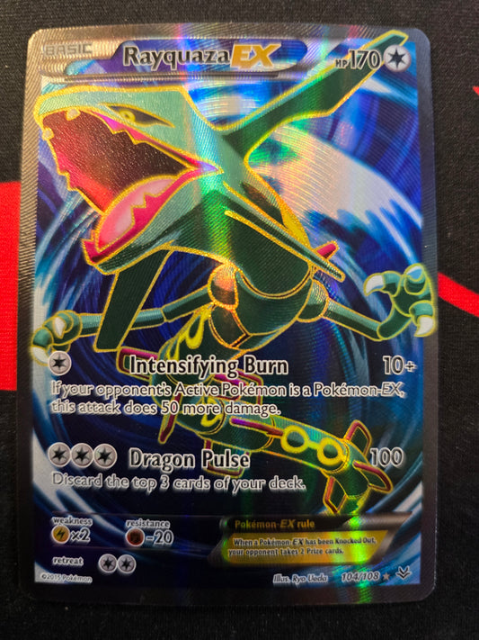 Rayquaza Ex 104/108 XY Roaring Skies Full Art Holofoil LP