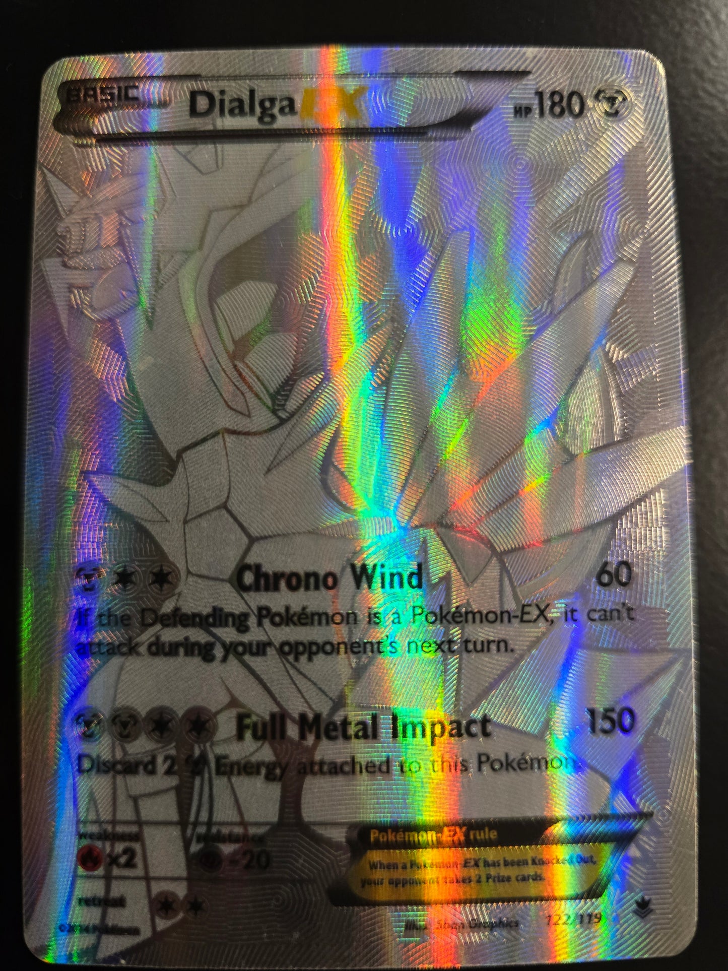 Dialga Ex (Secret Rare) 122/119 XY Phantom Forces Holofoil LP