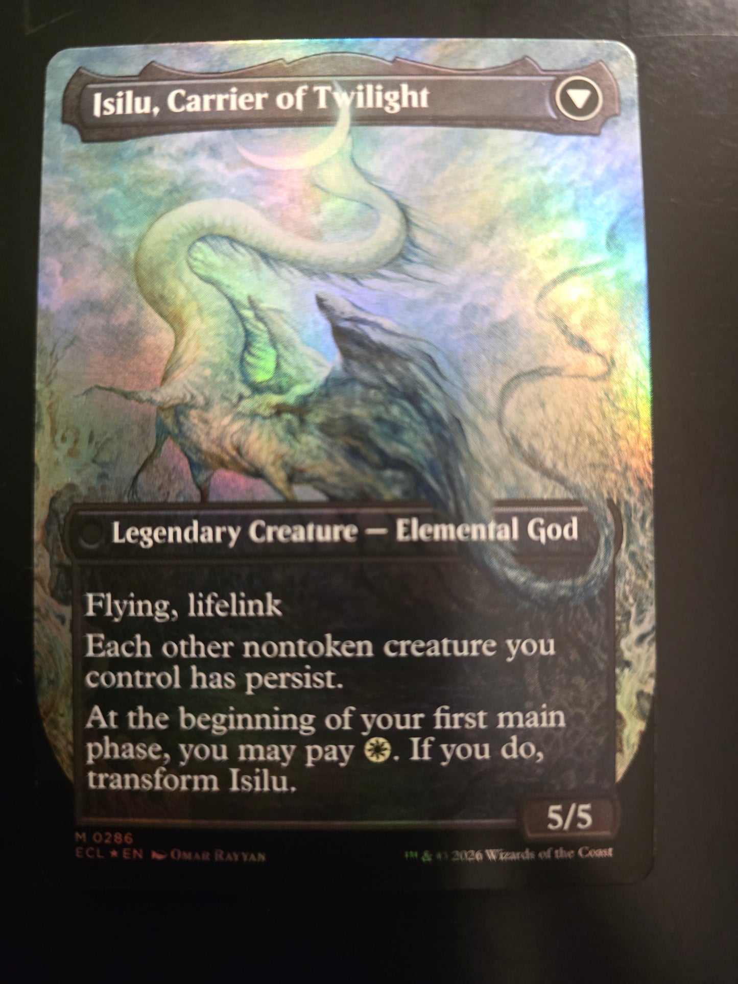 Eirdu, Carrier Of Dawn M 0286 Lorwyn Eclipsed Borderless Foil NM