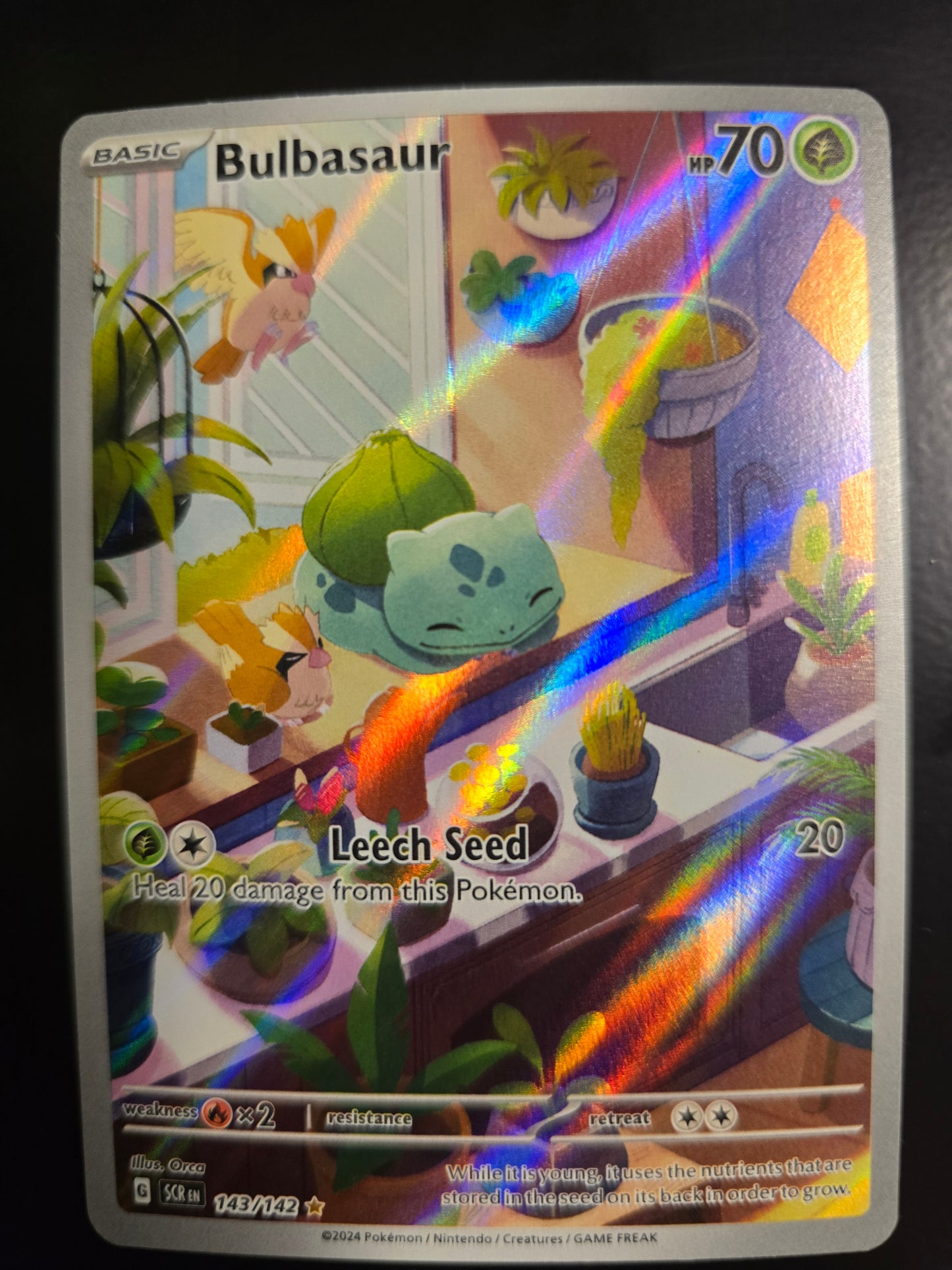 Bulbasaur 143/142 Stellar Crown Holofoil NM