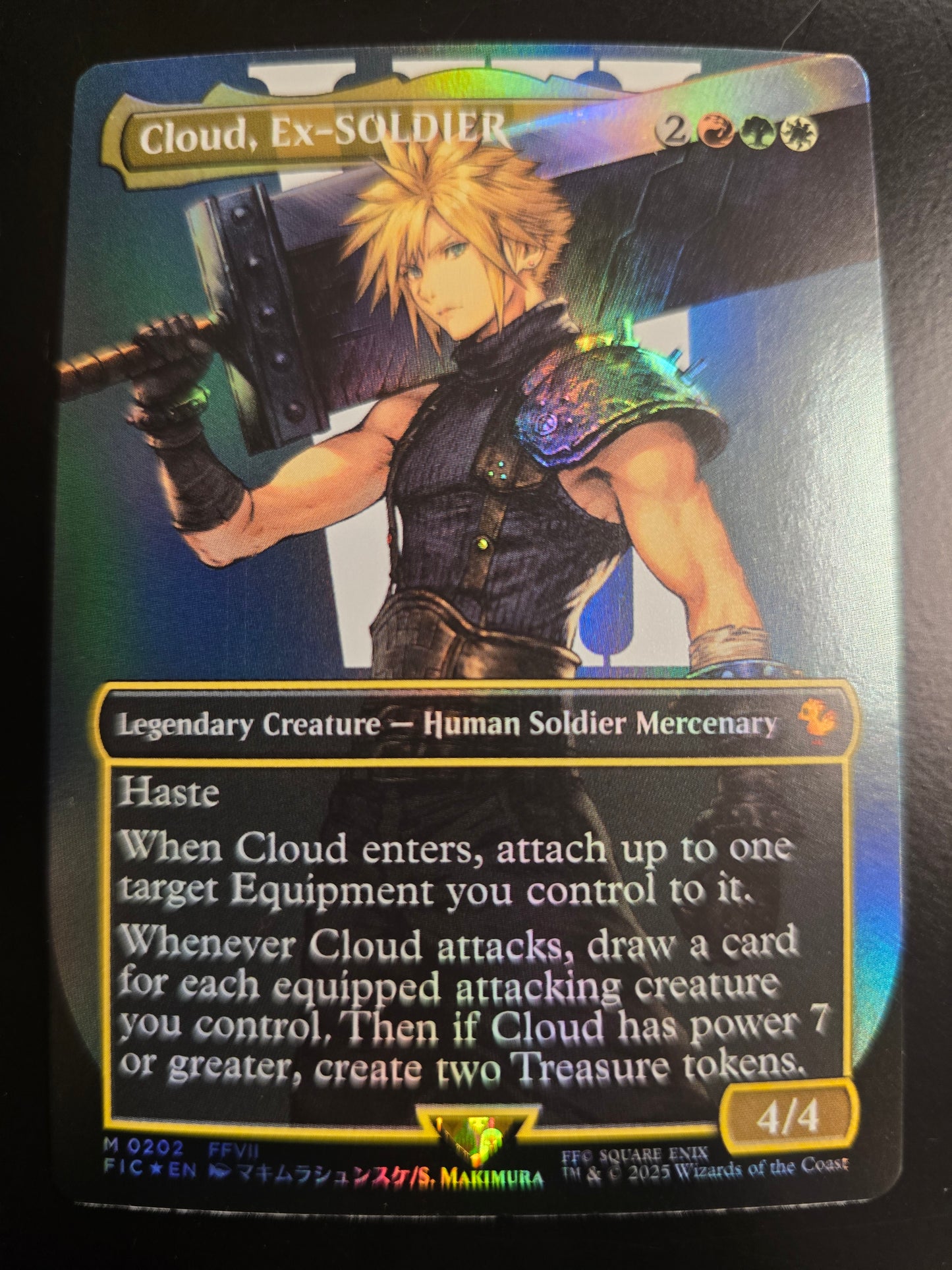 Cloud, Ex-SOLDIER M 202 Commander: Final Fantasy Borderless Foil NM