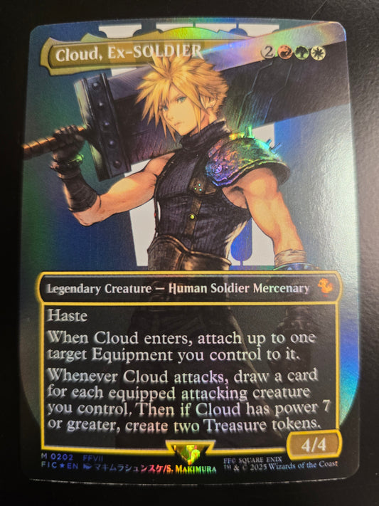 Cloud, Ex-SOLDIER M 202 Commander: Final Fantasy Borderless Foil NM