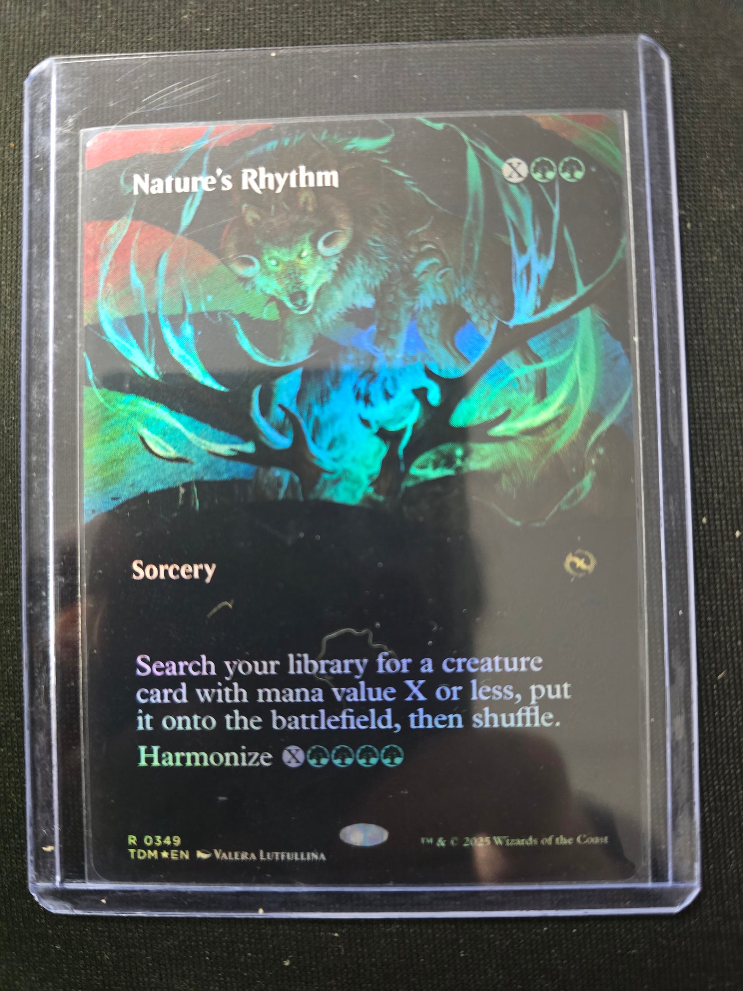 Nature's Rhythm R 0349 Tarkir: Dragonstorm Borderless Foil NM