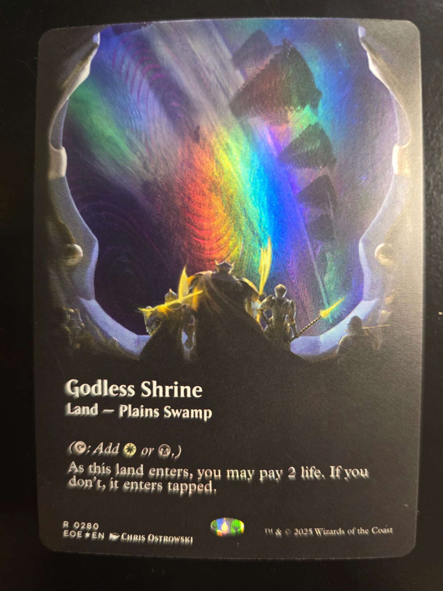 Godless Shrine R 0280 Edge Of Eternities Borderless Foil NM