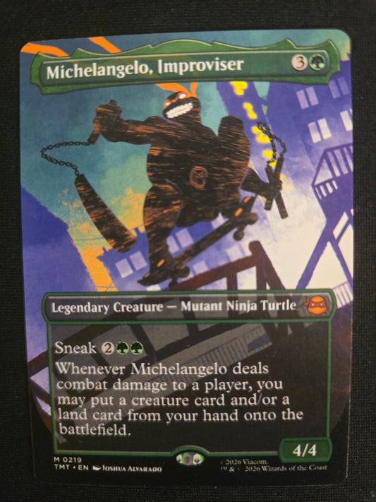 Michelangelo, Improviser M 0219 TMNT Borderless Normal NM