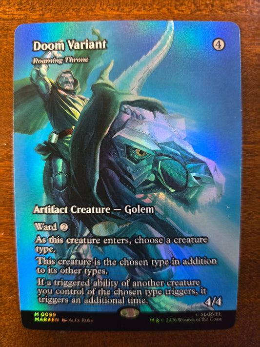 Doom Variant - Roaming Throne M 0099 Marvel Universe EL Borderless Foil NM