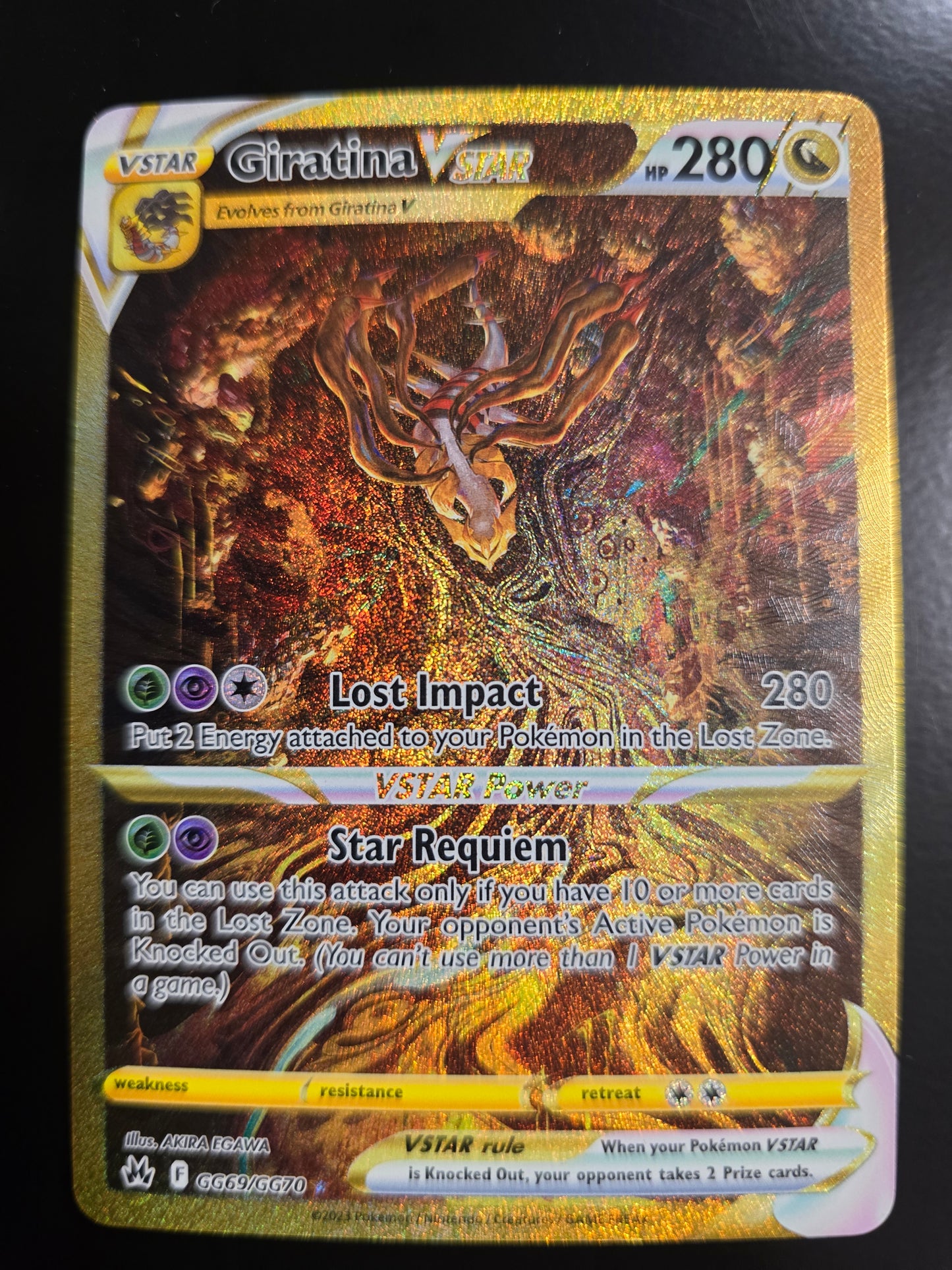 Giratina VSTAR (Secret) GG69/GG70 CZ: Galarian Gallery Holofoil NM