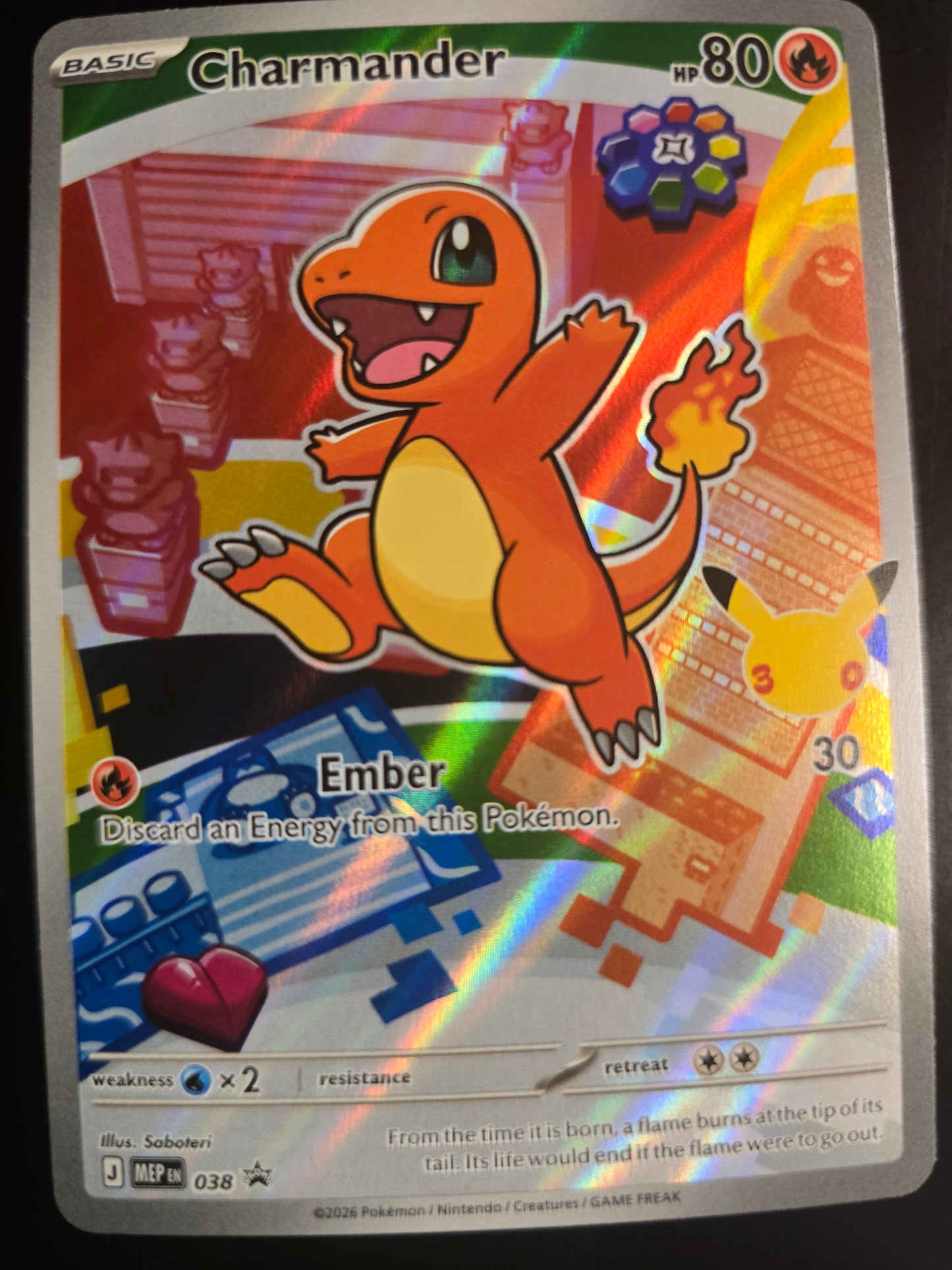 Charmander 038 Mega Evolution Holofoil NM