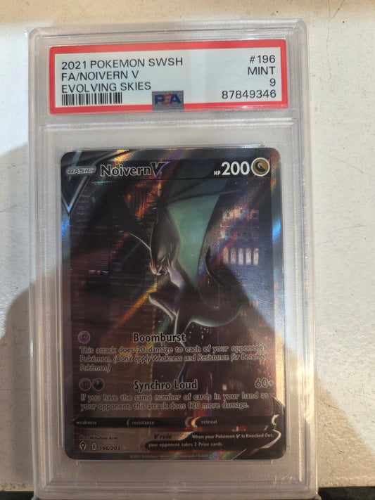PSA MINT 9 Noivern V #196 Evolving Skies