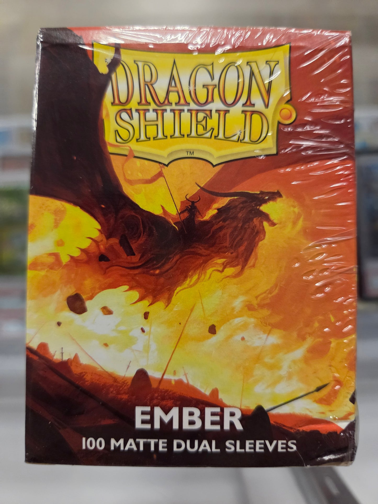 Dragon Shield 100 Card Sleeves. Color Ember