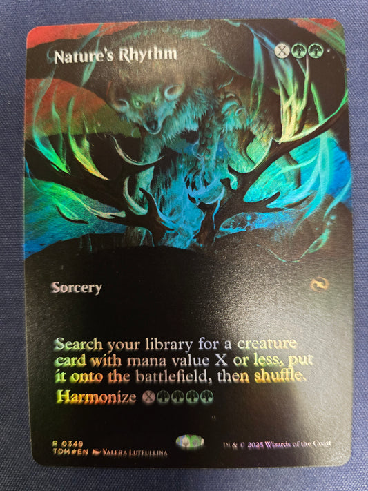 Nature's Rhythm R 0349 Tarkir: Dragonstorm Borderless Foil NM