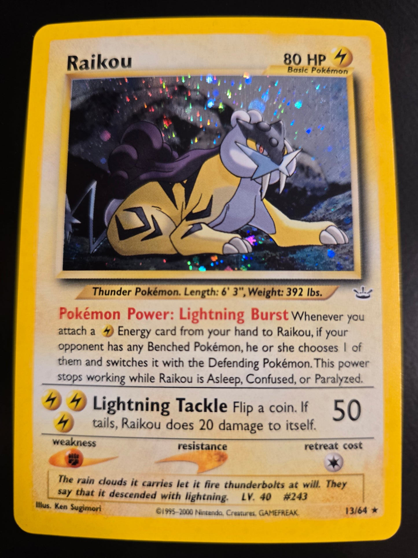 Raikou 13/64 Neo Revelation Unlimited Holofoil LP