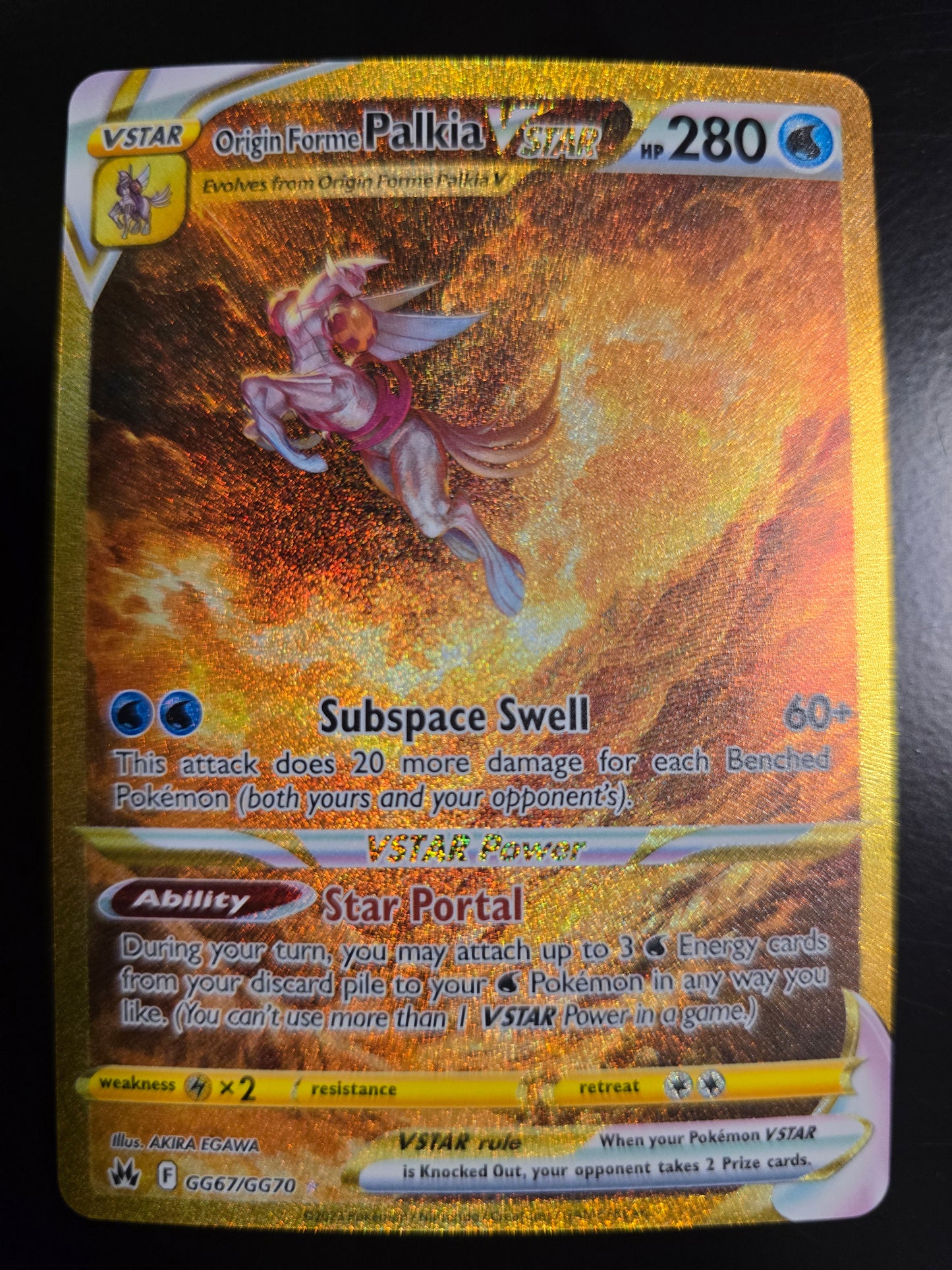 Origin Forme Palkia VSTAR (Secret) GG67/GG70 CZ: Galarian Gallery Holofoil NM