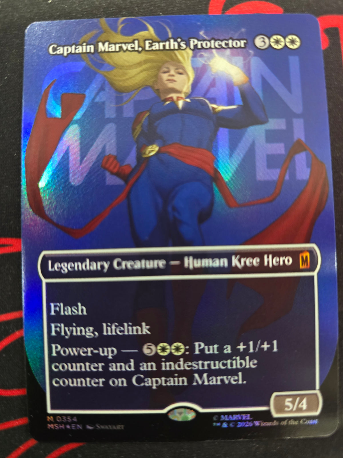 Captain Marvel, Earth's Protector M 0254 SH Borderless Foil NM