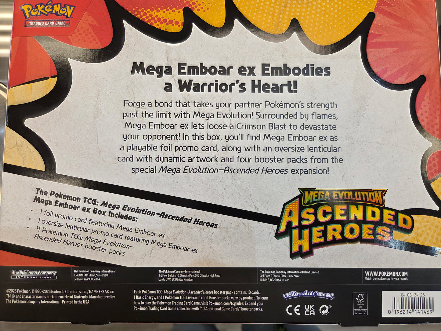 Ascended Heroes Mega Emboar Box
