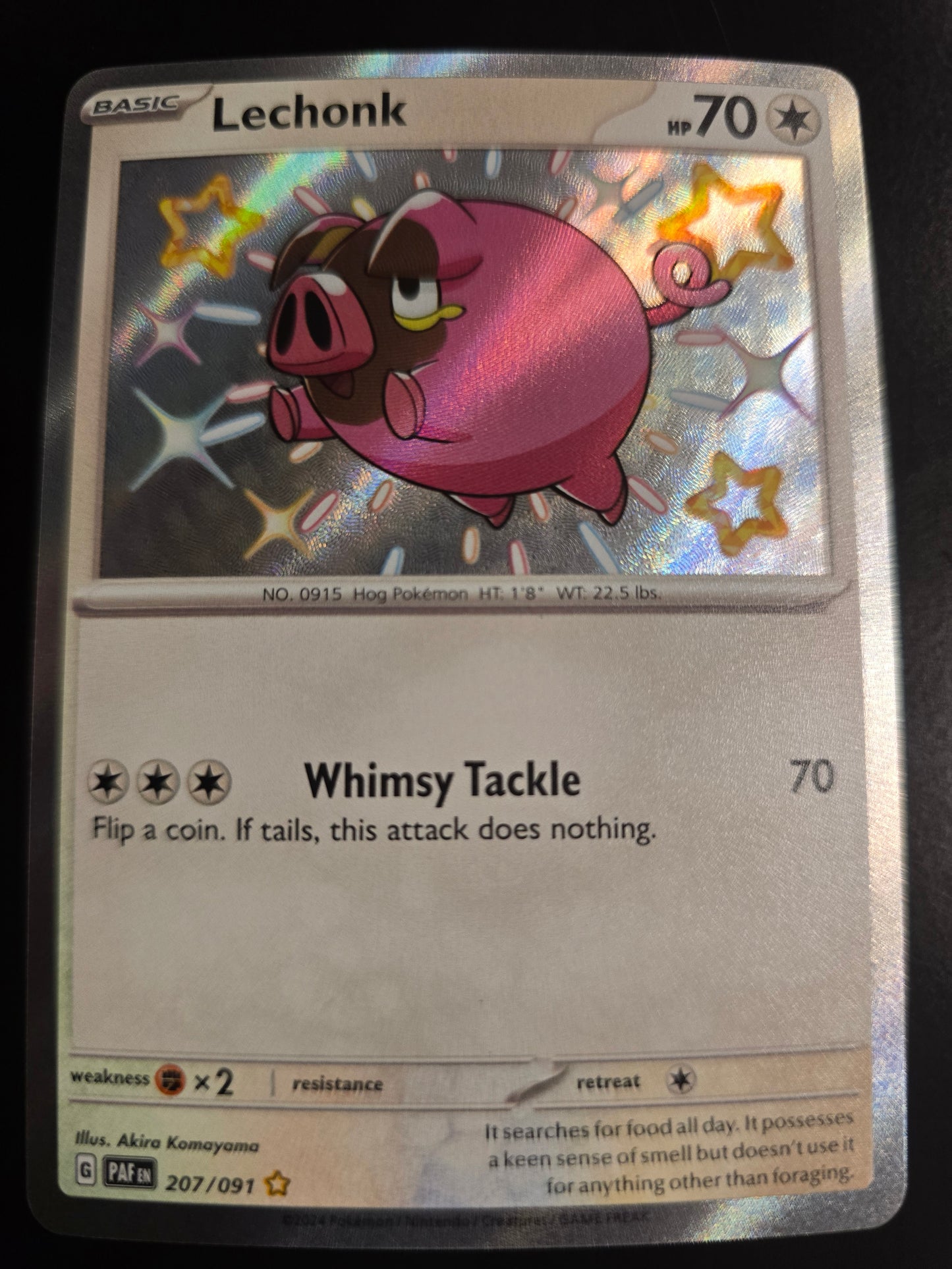 Lechonk 207/091 Paldean Fates Holofoil NM