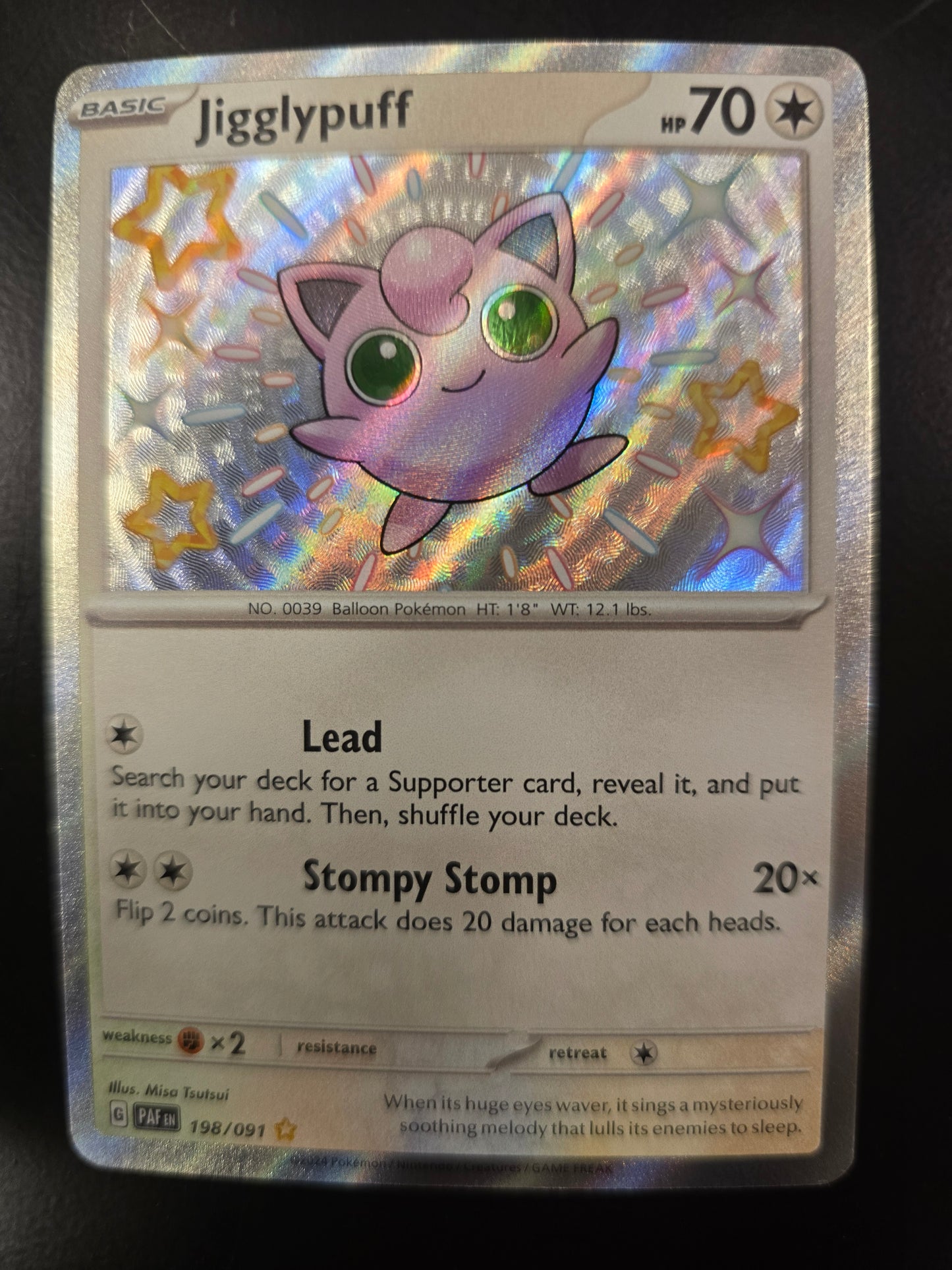 Jigglypuff 198/091 Paldean Fates Holofoil NM