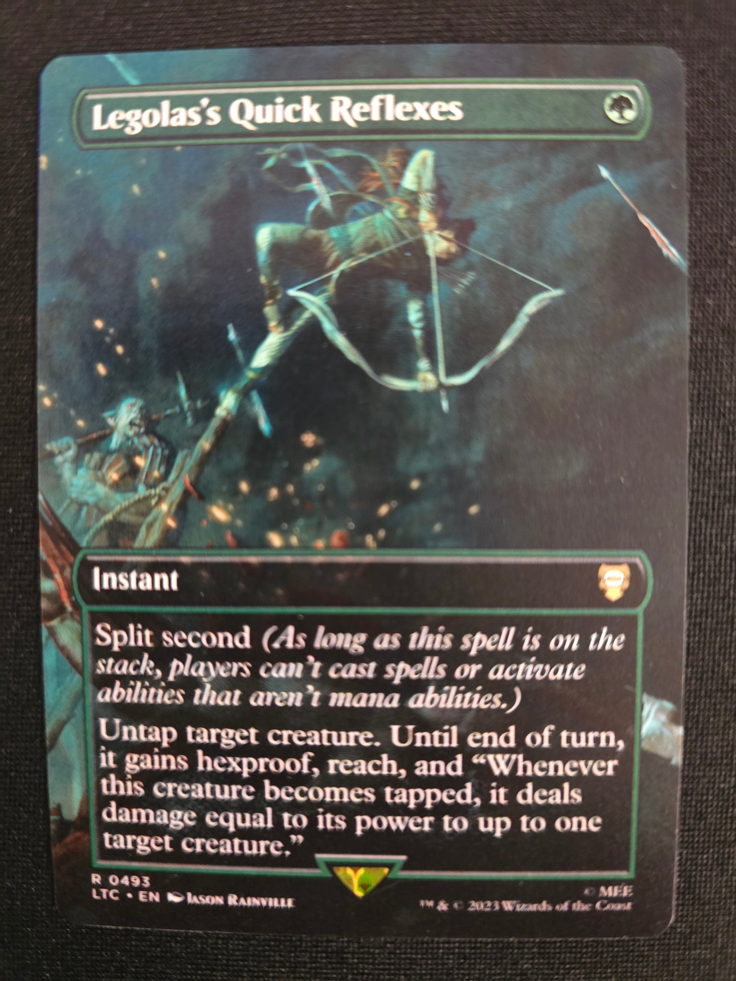 Legolas's Quick Reflexes R 0493 Commander: LOTR: Tales Of Middle-Earth Borderless Normal NM