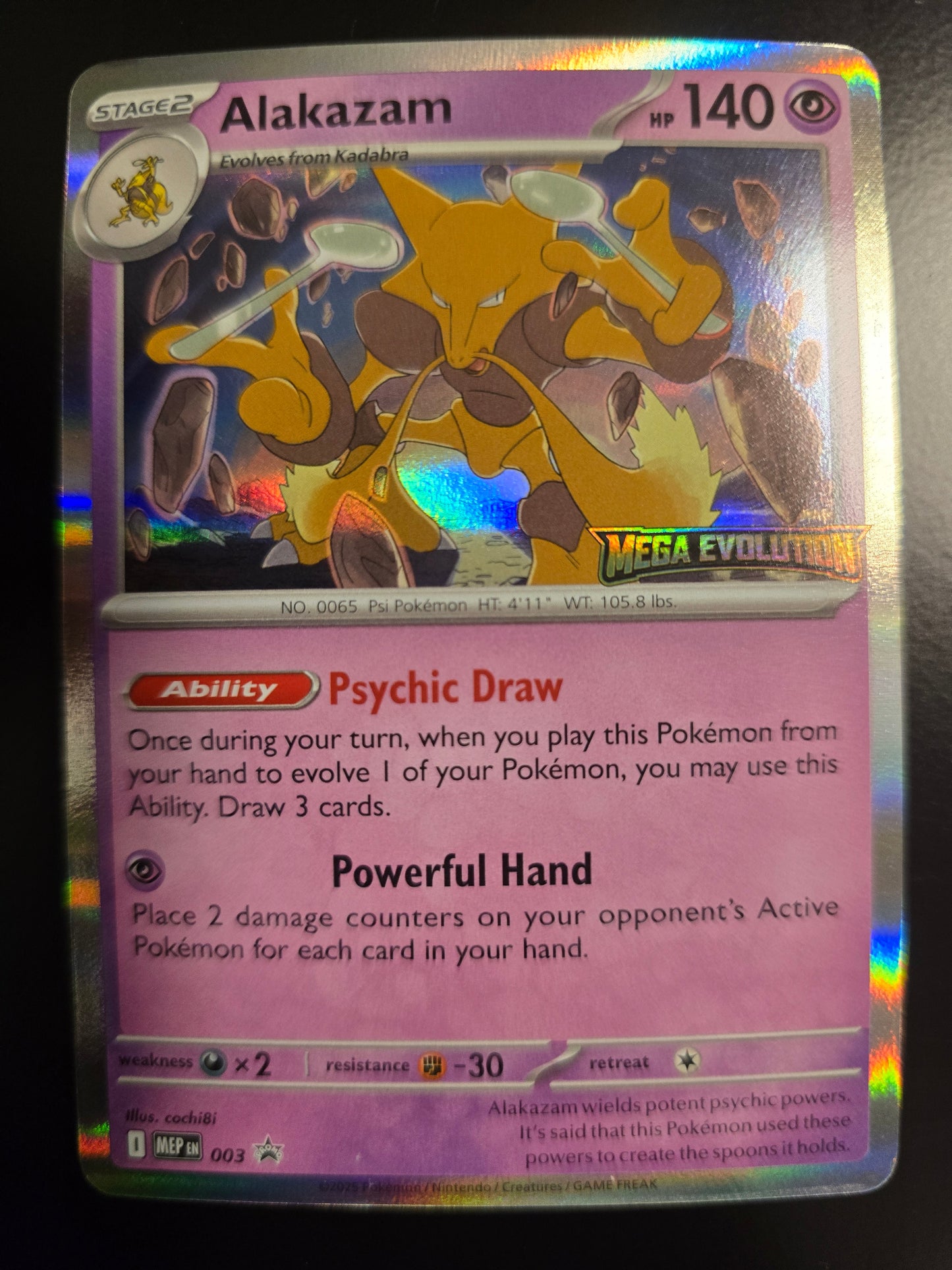 Alakazam 003 Mega Evolution Promo Holofoil NM