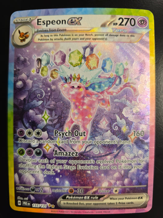Espeon Ex 155/131 Prismatic Evolutions Holofoil NM