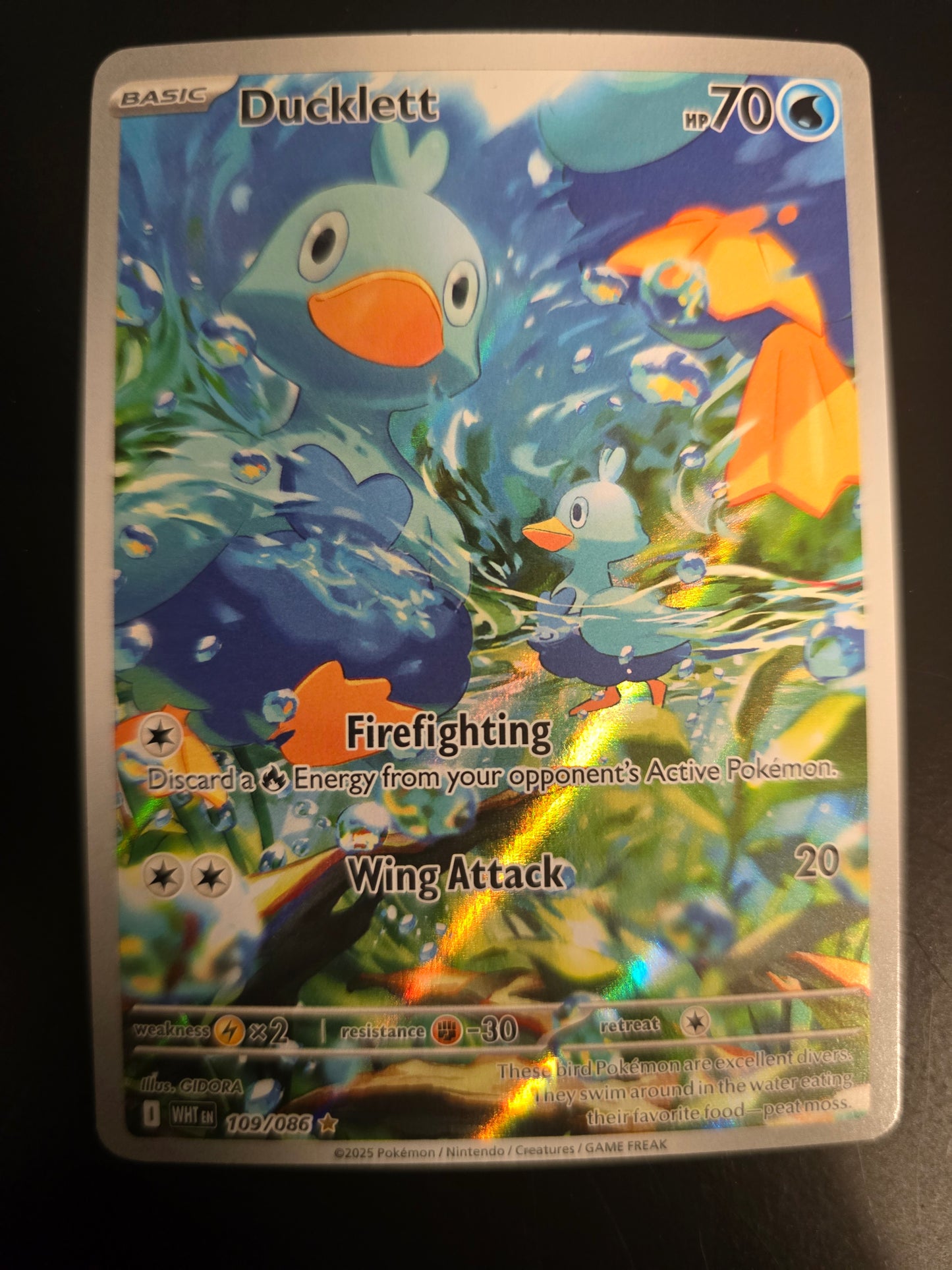 Duckett 109/086 White Flare Holofoil NM