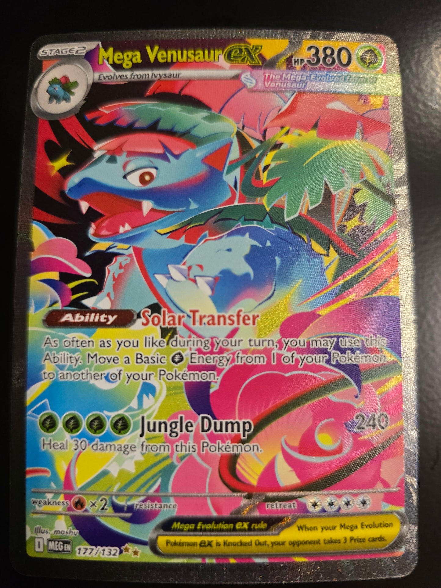 Mega Venusaur Ex 177/132 Mega Evolution Holofoil NM