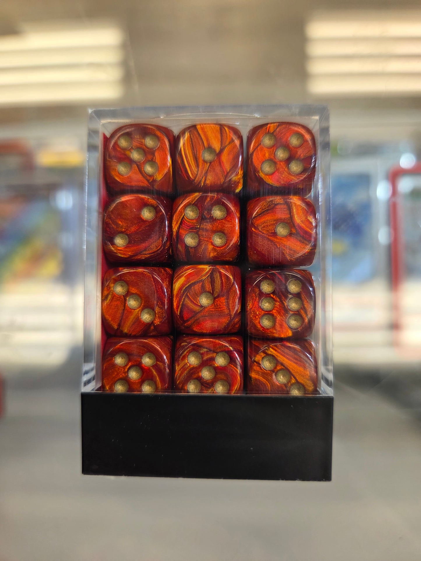 Chessex mini Dice Scarlet/Gold set of 36 12mm D6