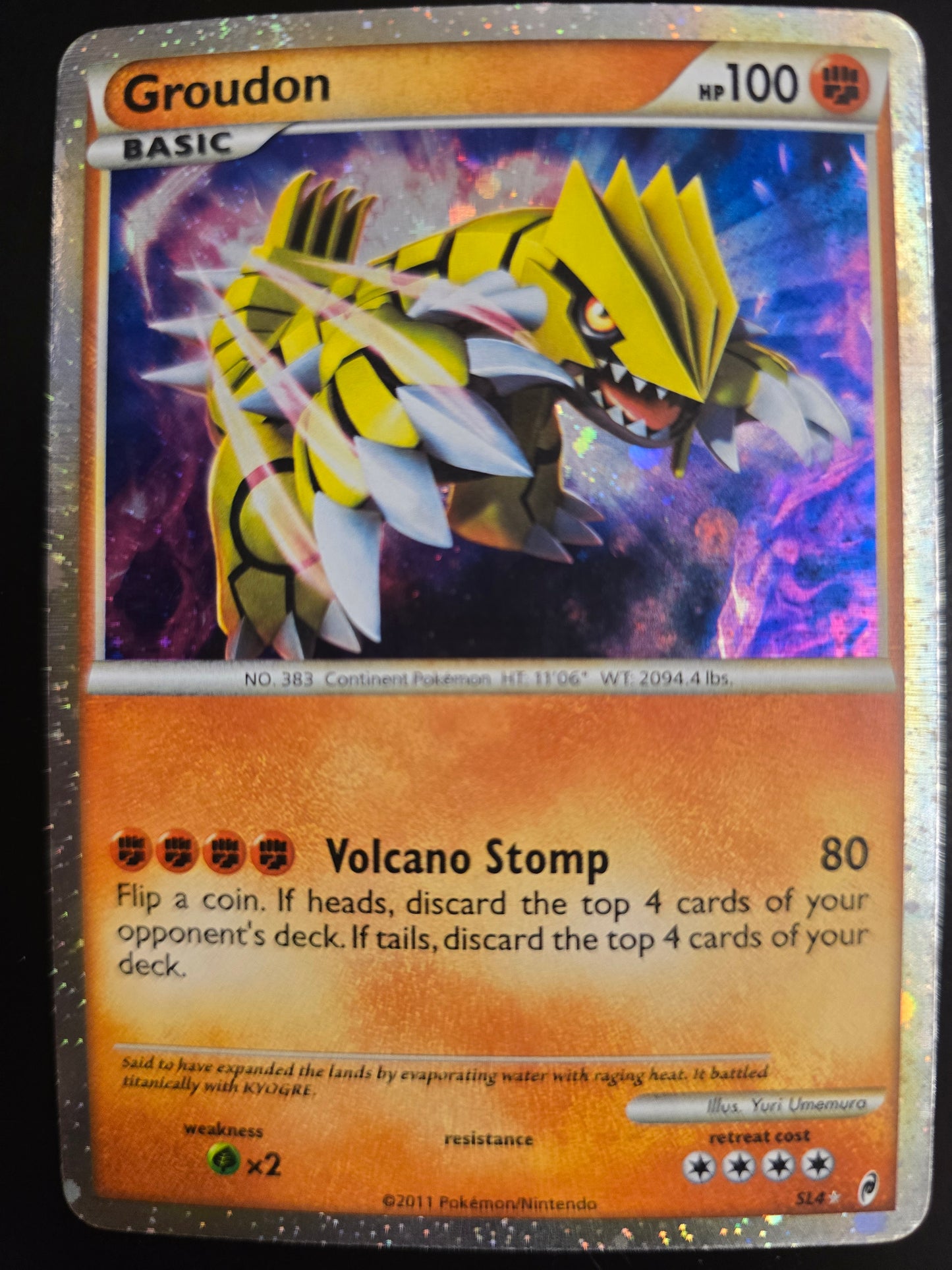 Groudon (Shiny) SL4 Call Of Legends Holofoil NM