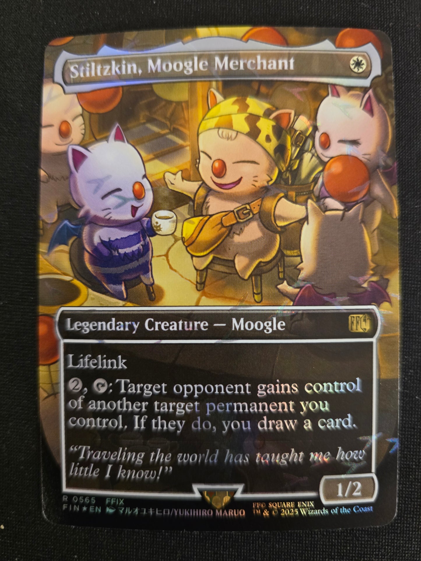 Stiltzkin, Moogle Merchant R 0565 Final Fantasy Borderless Chocobo Track Foil NM